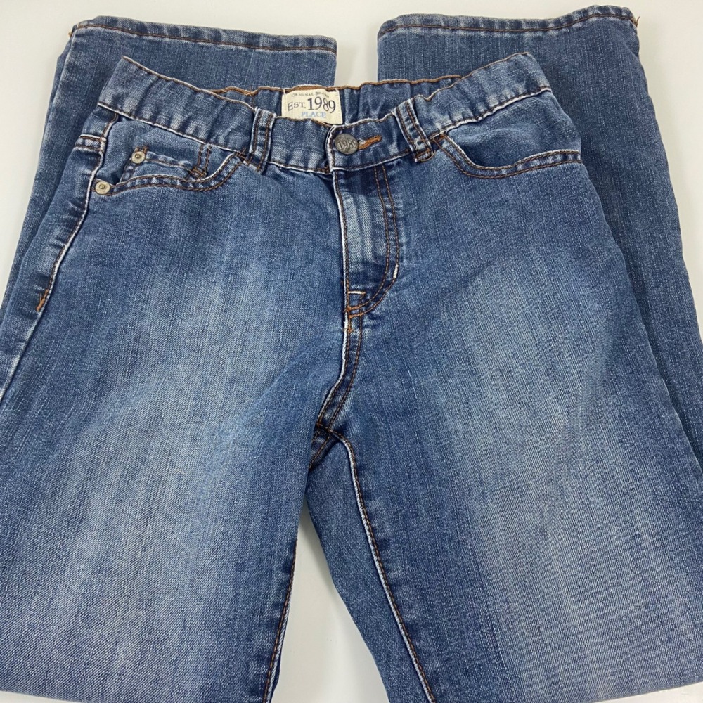 The Childrens Place Kids Girls Bootcut Jeans Blue Est 1989 Size 12 Adjustable‎